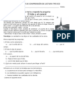 PRACTICA CALIF DE COMPRENSIÓN DE LECTURA TIPO ECE Fabula El Lobo y El Caracol