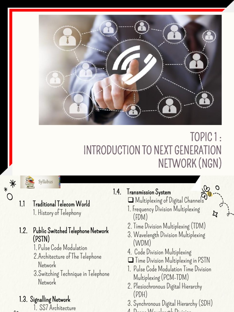 Topic 1 Introduction To Next Generation Network (NGN) PDF Multiplexing Computer Network