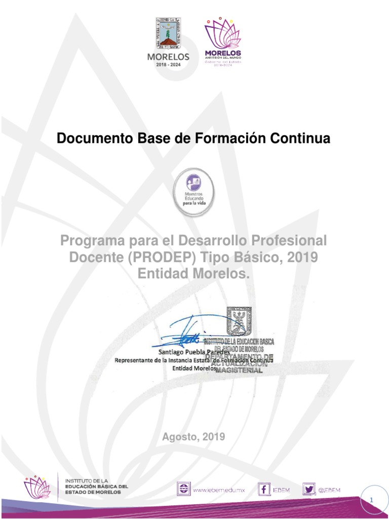 Documento Base Morelos | PDF | Educación primaria | Maestros