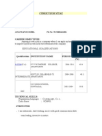 Curriculum Vitae: Educational Qualifications