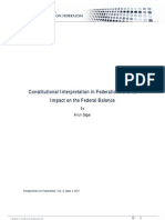 Constitutional Interpretation in Federations and Its Impact On The Federal Balance