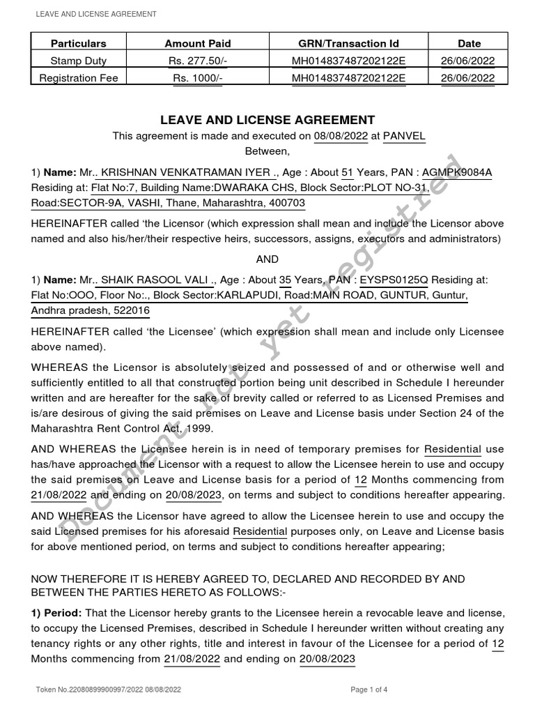 Rental PDF License Landlord