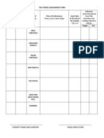 The Fitness Assessement Form