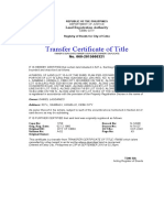 Annex G - Certificate of Title