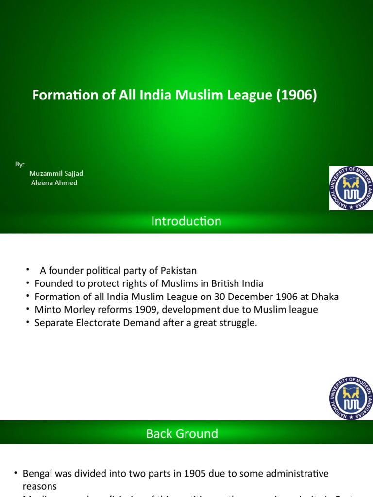 Presentation PST | PDF | All India Muslim League | Politics Of India