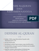 Nota 1 Keistimewaan Alquran Dan Sejarah Penurunan