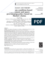 An Optimum Condition-Based Replacement and Spare Provisioning Policy Based On Markov Chains