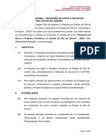 Edital FAPERJ #20 2022 Programa de Apoio A Projetos Temáticos No Estado Do Rio de Janeiro