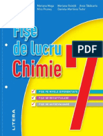 Caiet Fișe de Lucru Chimie, VII (Ed. Litera)