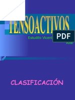 Clasificación y propiedades de tensioactivos