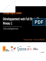 Développement Web Full Stack JS: Niveau 1: Orange Digital Center