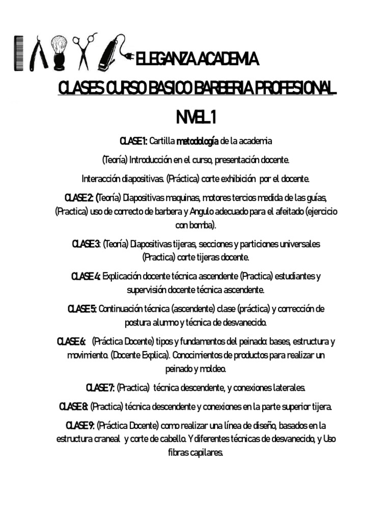 Curso Básico de Barbería Profesional | PDF | Crecimiento personal y ...