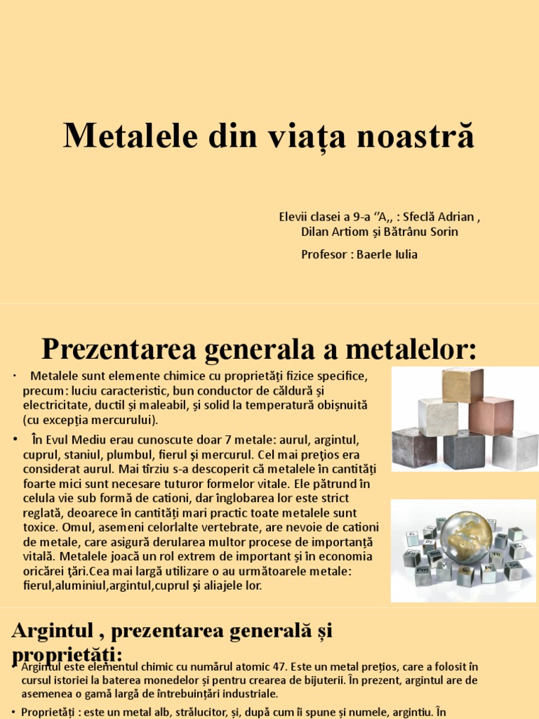 Metalele Din Viața Noastră | PDF