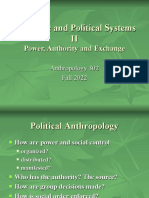 Week 6 - 9economic and Political Systems II Power, Authority and Exchange 2
