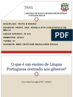 O Que É Um Ensino de Língua Portuguesa Centrado Nos Gêneros