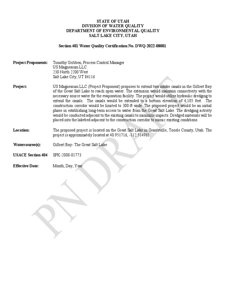 DWQ 2022 027626 PDF Clean Water Act Water Quality