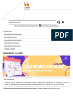 Calendario Escolar - Secretaría de Educación