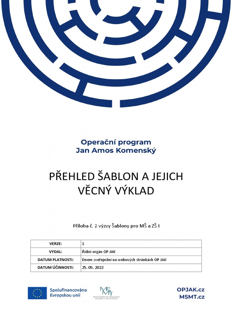 Priloha C 2 Prehled Sablon MS A ZS I OPJAK Final Web | PDF