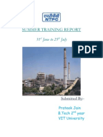 Summer Training Project Report On NTPC by Prateek Jain VIT University