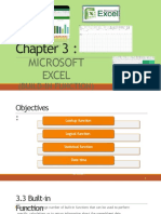 Chapter 3 - Excel Build in Function