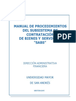 Manual de Procedimientos - Sicoes Universidad Mayor S Andres