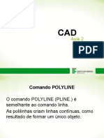 CAD comandos POLYLINE, retângulo, círculo e coordenadas
