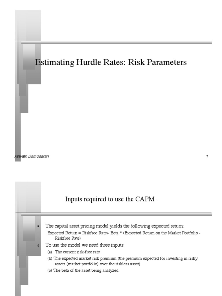 Hurdle Rate | PDF