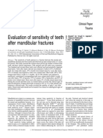 Evaluation of Sensitivity of Teeth After Mandibular Fractures