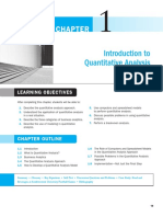 1SM - Introduction To Management Science and Quantitative Analysis Management