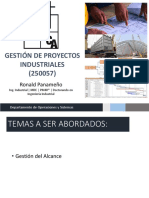 Gestión de Proyectos Industriales (250057) : Ronald Panameño