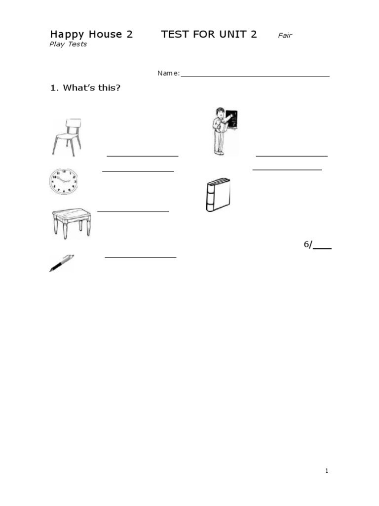 Happy House 2 Test 2 PDF