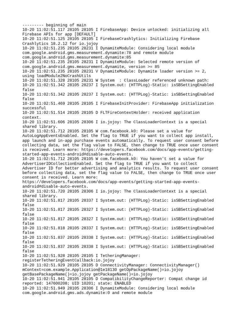 Log File Analysis of Android Application Startup Process Revealing
