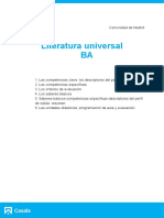 Literatura Universal BA Comunidad de Madrid