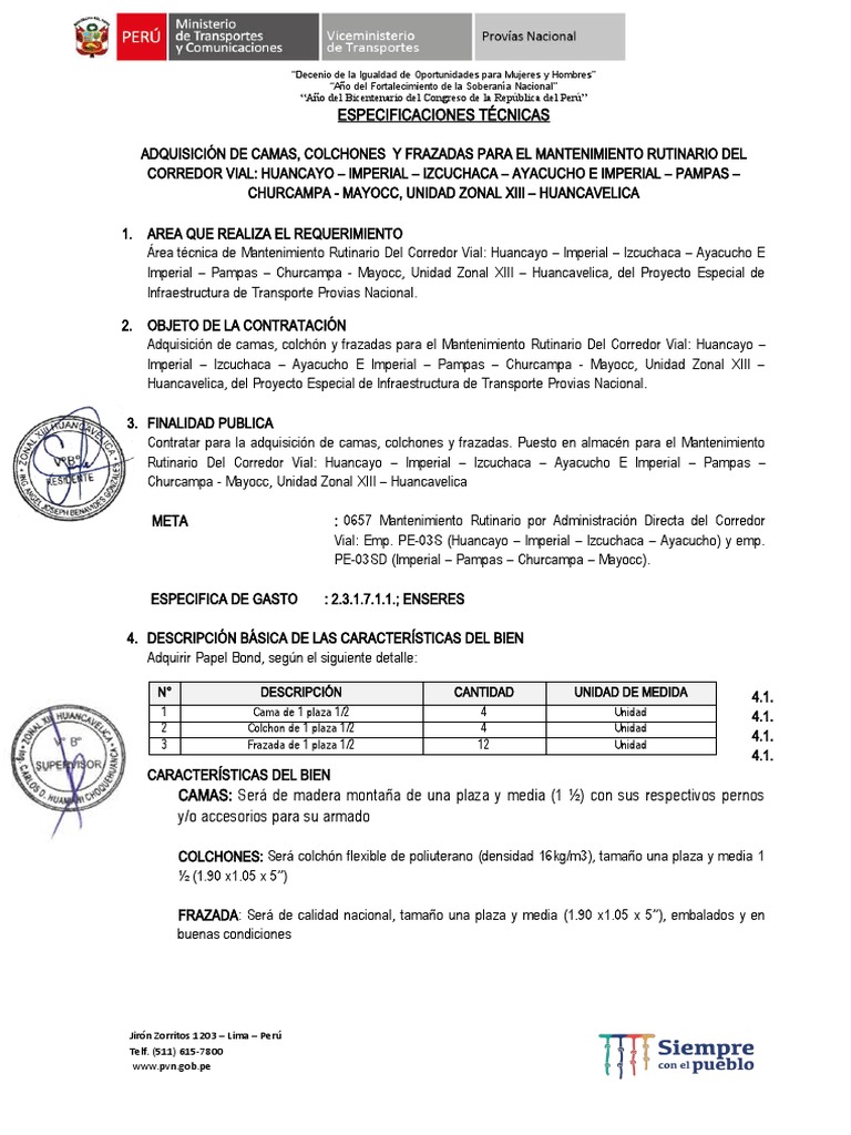 Adquisición de Camas y Colchones para Mantenimiento | PDF | Corrupción ...