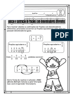 Adicao e Subtracao Com Denominadores Diferentes@sosprofessoratividades