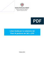 Linee Guida Per La Redazione Dei Piani Di Gestione Dei SIC e ZPS - Sardegna