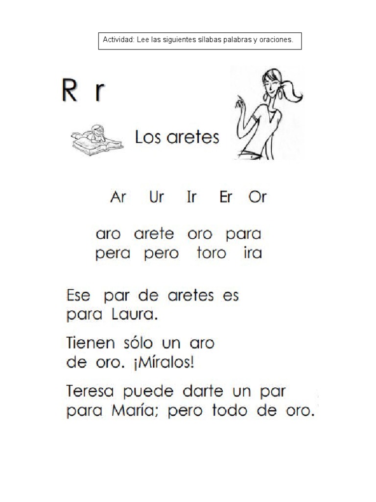 Letra R | PDF | Artes del Lenguaje y Comunicación