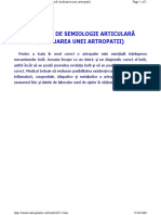 II.2. Elemente de Semiologie Articulară (Evaluarea Unei Artropatii)