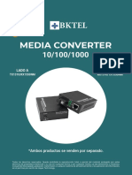 10-100-1000 Single Fiber, WDM, S.M, Media Converter, TX1310-RX1550NM, 20KM Bktel