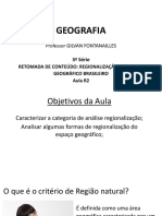 Retomada de Conteudo Aula 01 Regionalização Do Brasil - Parte II