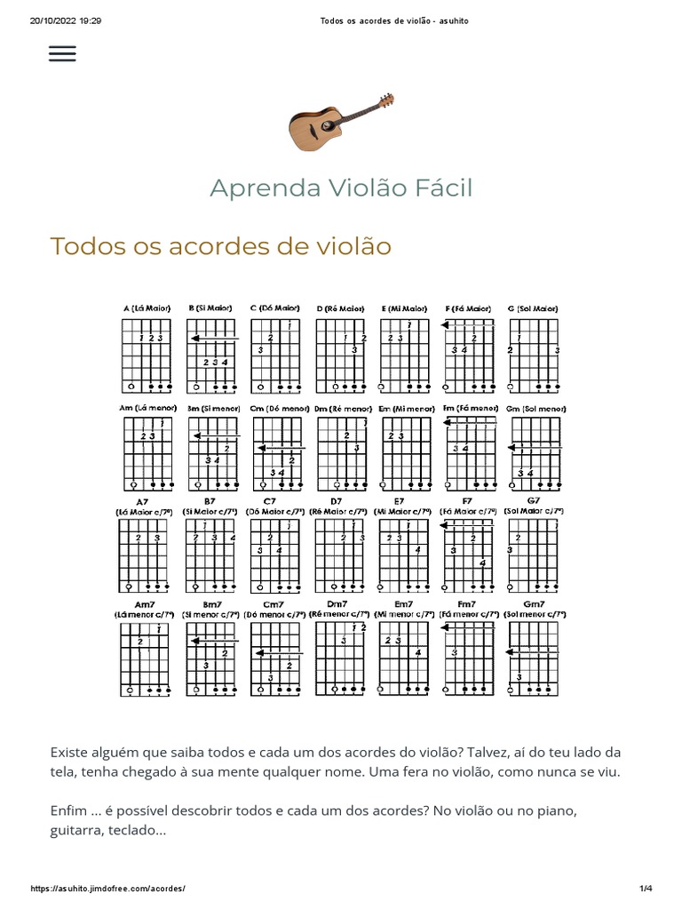 Todos Os Acordes De Violão Pdf