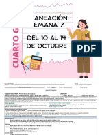 Escuela Primaria: Planes de trabajo semanales Cuarto Grado