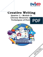 Q1 - Creative Writing 12 - Module 2 - Literary Elements and Techniques of Poetry