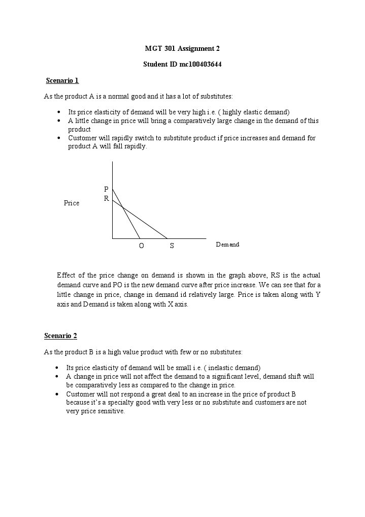 Price Elasticity of Demand Analysis | PDF