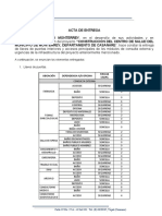 Acta de Entrega