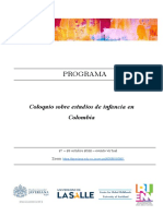 Programación Coloquio Sobre Estudios de Infancia en Colombia