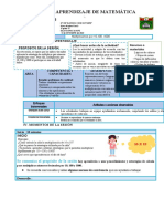 Sesión de Aprendizaje de Matemática: Ii. Propósito de Aprendizaje ¿Qué Hacer Antes de La Actividad? Recursos o Materiales