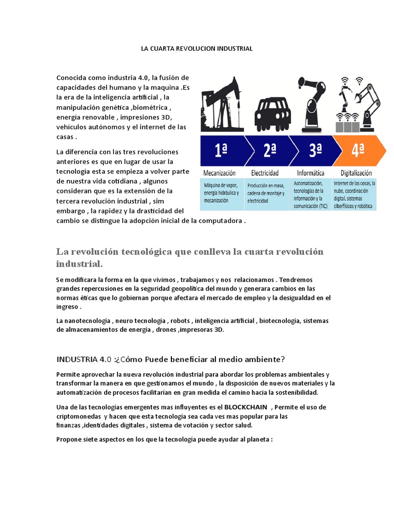 La Cuarta Revolucion Industrial | PDF | Economias