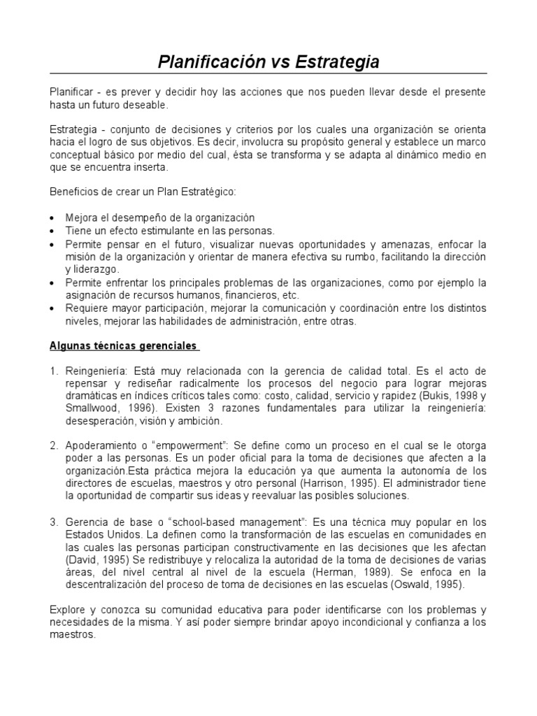 B4 - 06 Etapas de La Planificación Estratégica | Descargar gratis PDF ...