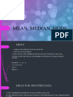 Mean, Median, Mode